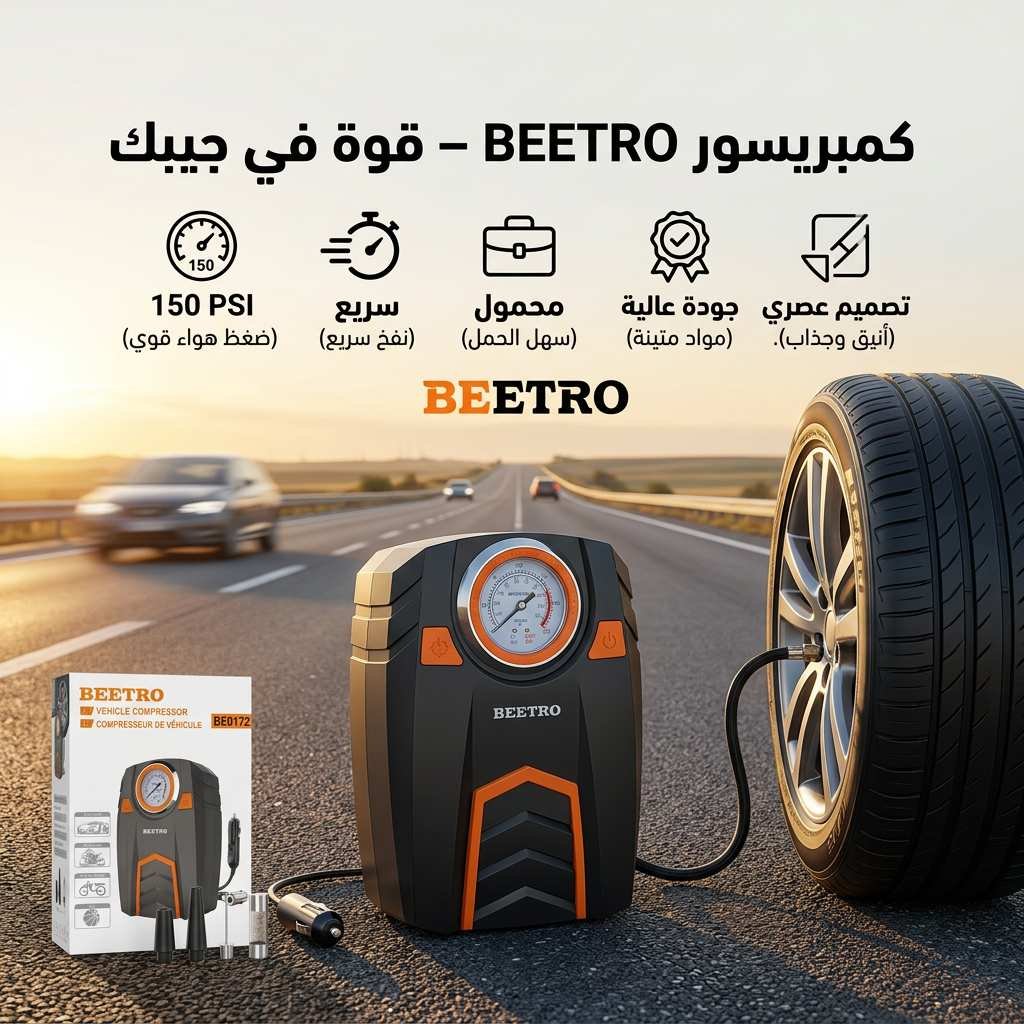 كمبريسور سيارة محمول BEETRO 12V